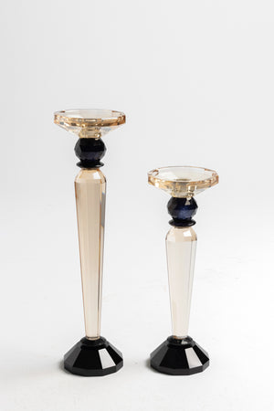 Candelabros en cristal facetado Setx2