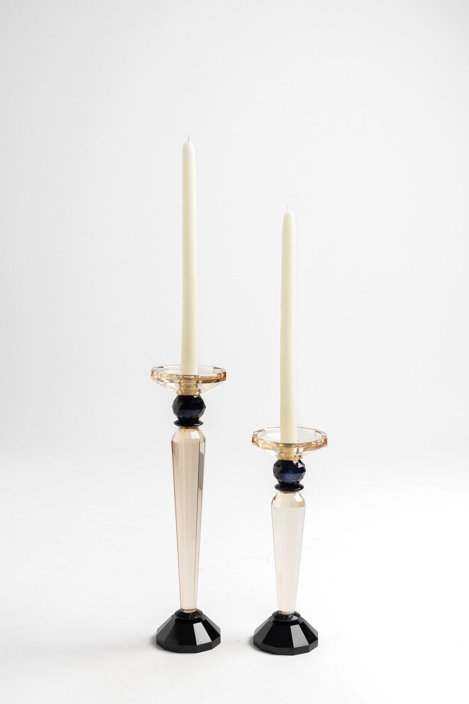 Candelabros en cristal facetado Setx2