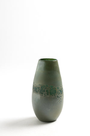 Jarrón decorativo – Verde oliva texturizado
