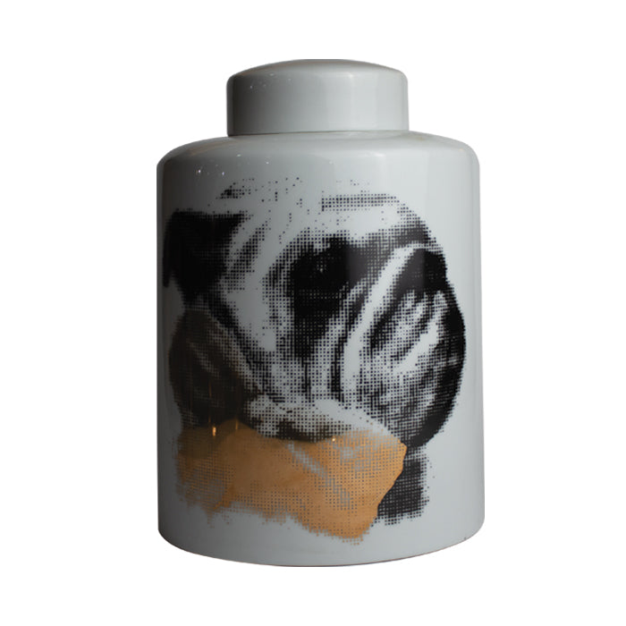 Jarrón con tapa Bulldog inglés